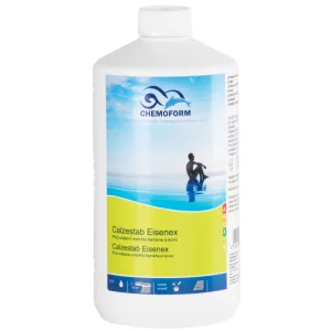 Medence vízlágyító, Chemoform Calzestab Eisenex, fehér, 1 l, vas- és vízkőlerakódás gátló, vízkeménység csökkentő