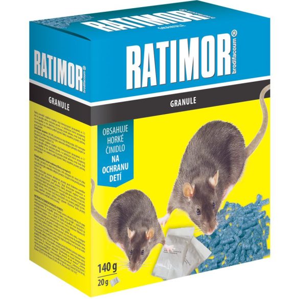 RATIMOR® Brodifacoum granulátum - 140g, egerek és patkányok ellen