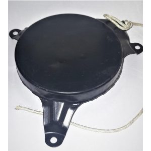 Fűnyíró berántó, Strend Pro XYM, fekete, LM40T, LM46T, LM51T kompatibilis, acél ház, fonott nejlon zsinór, 3 pontos csavarozás