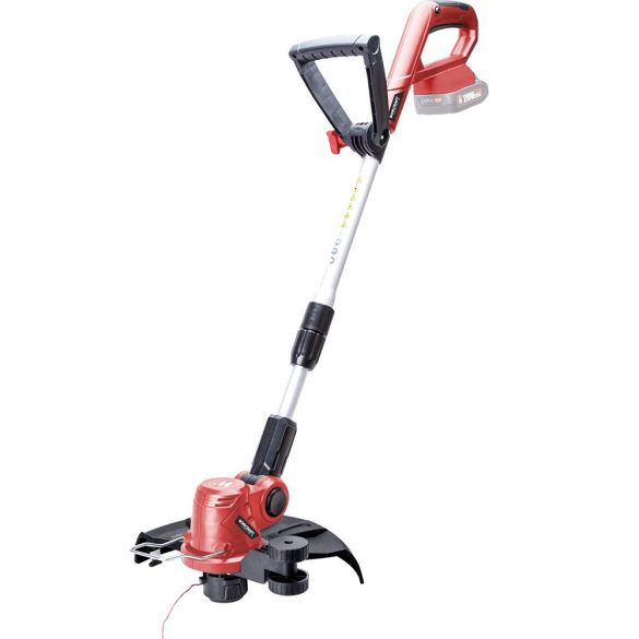 Akkumulátoros fűkasza, Worcraft WPGT203 ShareSYS, piros/fekete, 2 Ah 20 V Li-Ion, teleszkópos nyél, akkumulátorral és töltővel