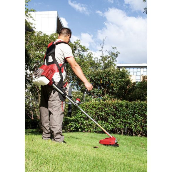 Benzinmotoros bozótvágó, Worcraft GT65-430, piros/ezüst, 2200 W, kétütemű motor, gyorskioldó, tartozékokkal