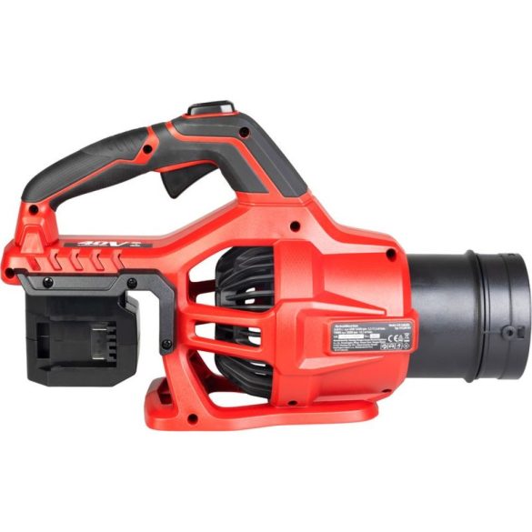 Akkumulátoros lombfúvó, Worcraft CLB-S40LiBA ShareSYS, piros/fekete, 2 x 20 V Li-Ion, légsebesség: 202 km/h, légszállítás: 13,5 m3/perc, 3 fúvókával, akkumulátor és töltő nélkül