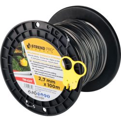   Fűkasza damil, Strend Pro Garden TriCut Trigon Extreme, 2,7 mm, 100 m, sötétszürke, háromszög, nagy szilárdságú, hegesztésálló, tekercses