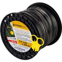   Fűkasza damil, Strend Pro Garden TriCut Trigon Extreme, 2,7 mm, 216 m, sötétszürke, háromszög, nagy szilárdságú, hegesztésálló, tekercses