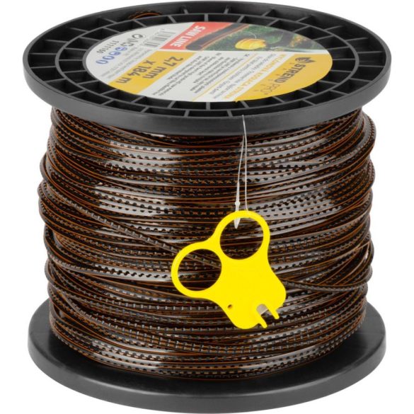 Fűkasza damil, Strend Pro Garden Premium SawLine, 2,7 mm, 184 m, sötétbarna, fogazott, nagy szilárdságú, kopásálló, tekercses