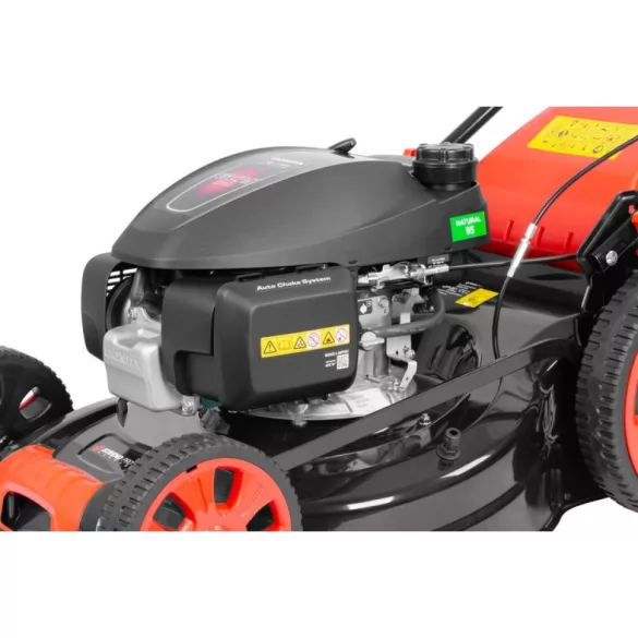 Benzinmotoros fűnyíró, Strend Pro Garden LMA20S41, fekete/piros, vágásszélesség: 50,8 cm, Honda GCV170 motor, 166 cm3, 4 ütemű, 2400 W, 3,2 LE, 2800 fordulat/perc, 60 l gyűjtőkosár, mulcsozás, oldalkidobás, önjáró