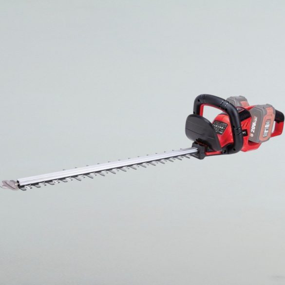 Akkumulátoros sövényvágó, Worcraft CHT-S40LiB ShareSYS, piros/fekete, 56 cm pengehossz, 2 x 20 V Li-Ion, 1550 löket/perc, ütésvédelem, maximum 28 mm ágvastagság, akkumulátor és töltő nélkül