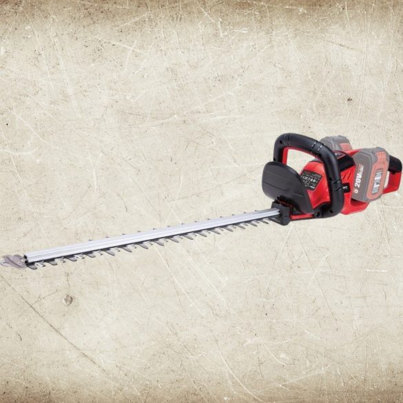 Akkumulátoros sövényvágó, Worcraft CHT-S40LiB ShareSYS, piros/fekete, 56 cm pengehossz, 2 x 20 V Li-Ion, 1550 löket/perc, ütésvédelem, maximum 28 mm ágvastagság, akkumulátor és töltő nélkül