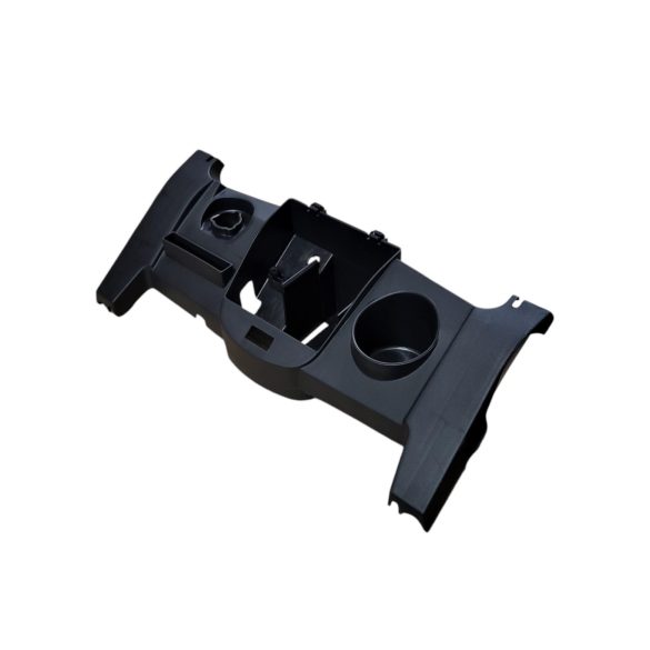 Fűnyíró pohártartó, Strend Pro Garden TB53S13 benzinmotoros fűnyíróhoz, fekete, 91. számú pótalkatrész, ütésálló, UV-álló műanyag, kettős, középső tárolórekesz