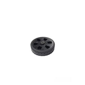 Fűnyíró kerék, Strend Pro Garden KG51SP-GCV170 fűnyíróhoz, fekete, 28. számú pótalkatrész, golyóscsapágyas, gumírozott futófelület, ütésálló műanyag, első, 1 db