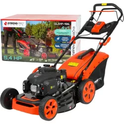   Benzinmotoros fűnyíró, Strend Pro Garden QL51PD-196, fekete/narancssárga, vágásszélesség: 51 cm, Loncin motor, 196 cm3, 4 ütemű, 4000 W, 5,4 LE, 3600 fordulat/perc, 60 l gyűjtőkosár, mulcsozás, oldalkidobás, önjáró