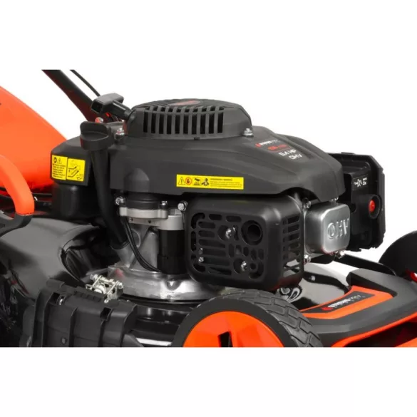 Benzinmotoros fűnyíró, Strend Pro Garden QL51PD-196, fekete/narancssárga, vágásszélesség: 51 cm, Loncin motor, 196 cm3, 4 ütemű, 4000 W, 5,4 LE, 3600 fordulat/perc, 60 l gyűjtőkosár, mulcsozás, oldalkidobás, önjáró