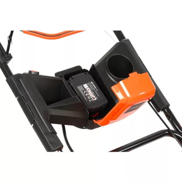 Benzinmotoros fűnyíró, Strend Pro Garden QL51PD-196, fekete/narancssárga, vágásszélesség: 51 cm, Loncin motor, 196 cm3, 4 ütemű, 4000 W, 5,4 LE, 3600 fordulat/perc, 60 l gyűjtőkosár, mulcsozás, oldalkidobás, önjáró