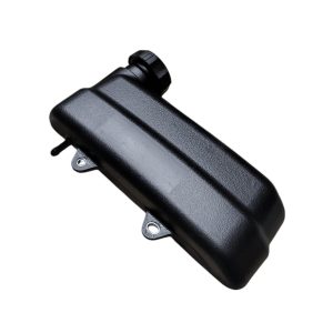 Fűnyíró üzemanyagtartály, Strend Pro Garden QL46PD-139 benzinmotoros fűnyíróhoz, fekete, ütés- és vegyszerálló nagy sűrűségű polietilén, szivárgásbiztos menetes kupakkal