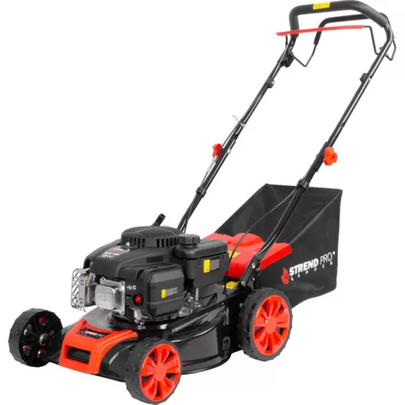 Benzinmotoros fűnyíró, Strend Pro Garden QL41S-139, fekete/piros, vágásszélesség: 40,6 cm, Loncin LC1P65FE-4 motor, 139 cm3, 4 ütemű, 2400 W, 3,2 LE, 3600 fordulat/perc, 45 l gyűjtőkosár, önjáró
