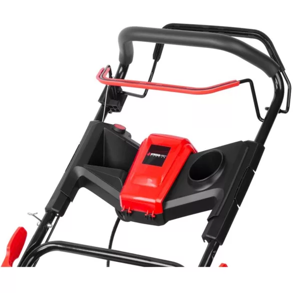 Benzinmotoros fűnyíró, Strend Pro Garden QL46PD-139, fekete/piros, vágásszélesség: 46 cm, Loncin motor, 139 cm3, 4 ütemű, 2400 W, 3,2 LE, 3600 fordulat/perc, 60 l gyűjtőkosár, mulcsozás, önjáró