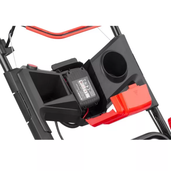 Benzinmotoros fűnyíró, Strend Pro Garden QL46PD-139, fekete/piros, vágásszélesség: 46 cm, Loncin motor, 139 cm3, 4 ütemű, 2400 W, 3,2 LE, 3600 fordulat/perc, 60 l gyűjtőkosár, mulcsozás, önjáró