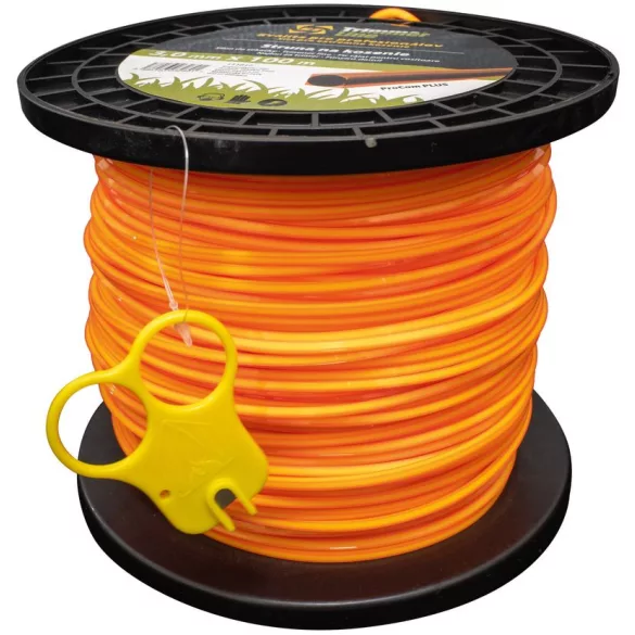 Fűkasza damil, Strend Pro Garden ProCom Plus, 2,7 mm, 100 m, narancssárga, szögletes, kopásálló, szakadásálló, túlmelegedésálló, tekercses