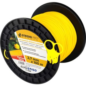 Fűkasza damil, Strend Pro Garden ProCom Force, 2,7 mm, 100 m, sárga, kerek, kopásálló, szakadásálló, túlmelegedésálló, tekercses