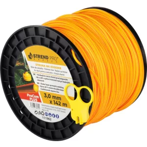 Fűkasza damil, Strend Pro Garden ProCom Plus, 3,0 mm, 142 m, narancssárga, szögletes, kopásálló, szakadásálló, túlmelegedésálló, tekercses