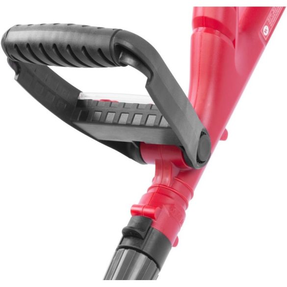 Akkumulátoros fűkasza, Worcraft CGT-S20LiST ShareSYS, piros/fekete, 24 cm, 2 Ah 20 V Li-Ion, 9000 fordulat/perc, teleszkópos nyél, tartozékokkal, akkumulátor és töltő nélkül