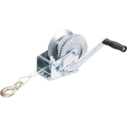   Csörlő, Strend Pro HW-100-800, ezüst, racsnis, kézi, 10 m acélkötél, 4,8 mm kötélátmérő, 800 kg teherbírás