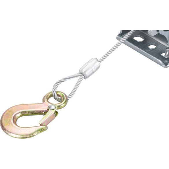 Csörlő, Strend Pro HW-100-400, ezüst, racsnis, kézi, 8 m acélkötél, 4,5 mm kötélátmérő, 400 kg teherbírás