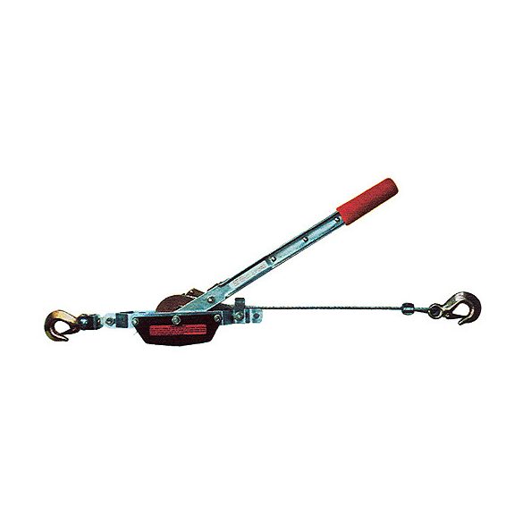 Racsnis kötélfeszítő, Strend Pro HP-995, ezüst, kézi, 100 cm kötélhossz, 0,5 cm átmérő, 1000 kg teherbírás, acélkötél, biztonsági kampókkal