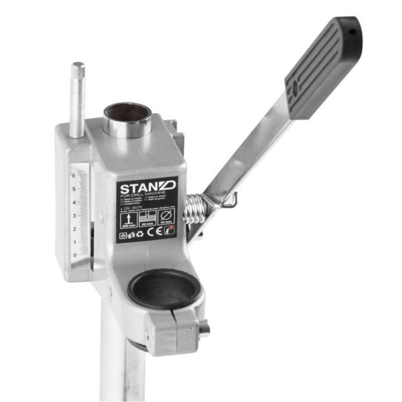 Fúrógép állvány, Strend Pro DS-6072, állítható magasság, sarokszorítóval, kézi fúrógépekhez