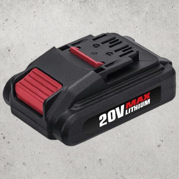 Akkumulátor, Worcraft CD-20 Li-ion, 20 V, 2,0 Ah, cserélhető, újratölthető
