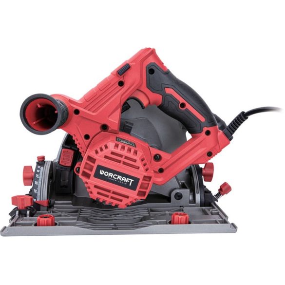 Merülőfűrész, Worcraft TS12-165A, 1200 W, 165 mm tárcsa, 54 mm vágásmélység, állítható mélység és szög, 2 x 70 cm vezetősínnel