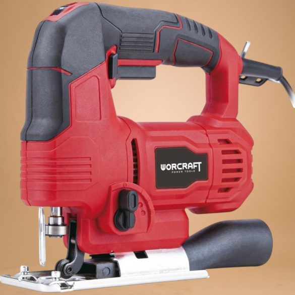 Elektromos szúrófűrész, Worcraft JS06-65, piros/fekete, 550 W, 800-3000 löket/perc, 0-45° állítható