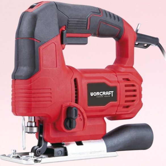Elektromos szúrófűrész, Worcraft JS06-65, piros/fekete, 550 W, 800-3000 löket/perc, 0-45° állítható