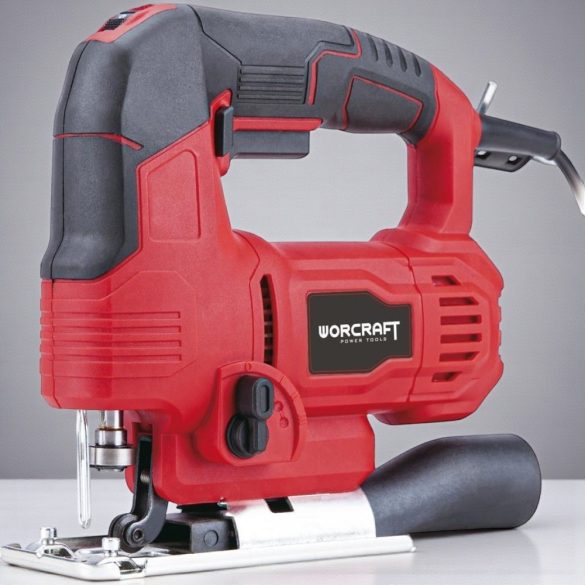 Elektromos szúrófűrész, Worcraft JS06-65, piros/fekete, 550 W, 800-3000 löket/perc, 0-45° állítható