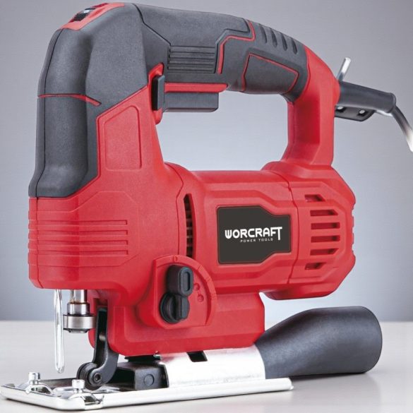 Elektromos szúrófűrész, Worcraft JS06-65, piros/fekete, 550 W, 800-3000 löket/perc, 0-45° állítható