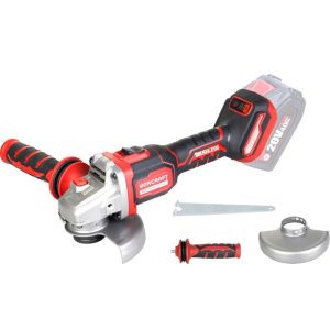 Akkumulátoros sarokcsiszoló, Worcraft CAG-S20LiBM, ShareSYS, piros/fekete, 125 mm, 20 V Li-Ion, 9500 fordulat/perc, akkumulátor és töltő nélkül