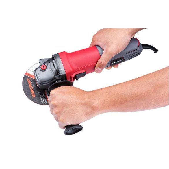 Elektromos sarokcsiszoló, Worcraft AG08-125S, piros/fekete, 125 mm, 820 W, 11 000 fordulat/perc, 230 V