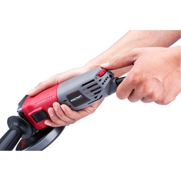 Elektromos sarokcsiszoló, Worcraft AG08-125S, piros/fekete, 125 mm, 820 W, 11 000 fordulat/perc, 230 V