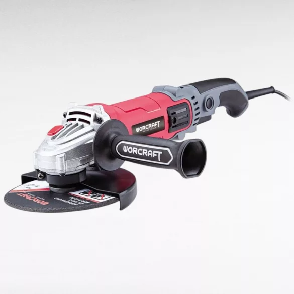 Elektromos sarokcsiszoló, Worcraft AG14-150S, piros/fekete, 150 mm, 1400 W, 11 500 fordulat/perc, 230 V