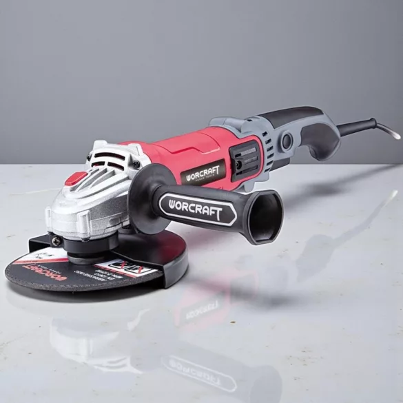 Elektromos sarokcsiszoló, Worcraft AG14-150S, piros/fekete, 150 mm, 1400 W, 11 500 fordulat/perc, 230 V