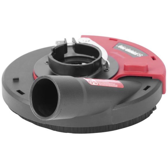 Sarokcsiszoló elszívó fedél, Strend Pro DP128, piros/fekete, 115 / 125 mm, sarokcsiszolóhoz, porszívóhoz csatlakoztatható