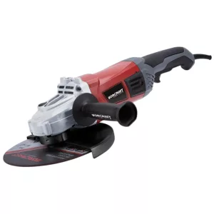 Elektromos sarokcsiszoló, Worcraft AG24-230A, piros/fekete, 230 mm, 2350 W, 6600 fordulat/perc, 230 V, lágyindítás