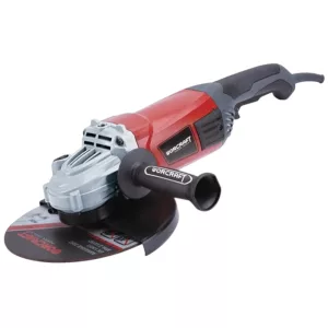 Elektromos sarokcsiszoló, Worcraft AG24-230H, piros/fekete, 230 mm, 2400 W, 6600 fordulat/perc, 230 V, lágyindítás
