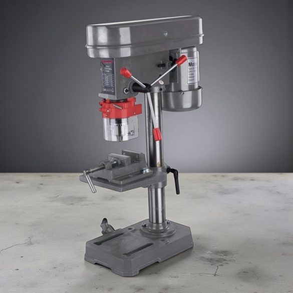 Állványos fúrógép, Worcraft DP03-13, ezüst, 350 W, 13 mm tokmány, 5 sebesség, 580–2650 fordulat/perc, satupaddal, 160 x 160 mm fúróasztal