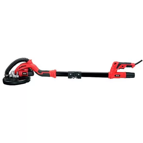 Elektromos falcsiszoló, Burley R7237A-F, piros/fekete, 600 W, 230 V, csiszolótányér: 225 mm, fordulatszám: 600/1500 fordulat/perc, porszívó adapter, állítható nyél