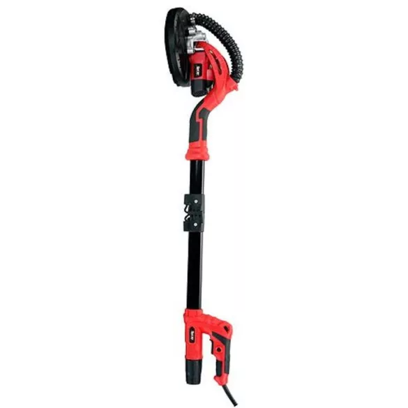 Elektromos falcsiszoló, Burley R7237A-F, piros/fekete, 600 W, 230 V, csiszolótányér: 225 mm, fordulatszám: 600/1500 fordulat/perc, porszívó adapter, állítható nyél