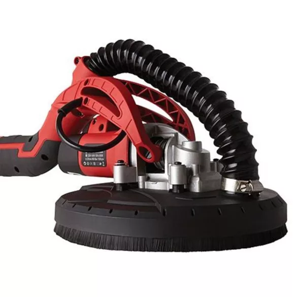 Elektromos falcsiszoló, Burley R7237A-F, piros/fekete, 600 W, 230 V, csiszolótányér: 225 mm, fordulatszám: 600/1500 fordulat/perc, porszívó adapter, állítható nyél