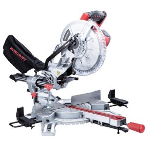 Elektromos gérvágó fűrész, Worcraft MS20-255, 2000 W, 255 mm tárcsa, 5000 fordulat/perc, 230 V, csúszó funkció, lézeres vezető, porzsák, oldaltámaszok