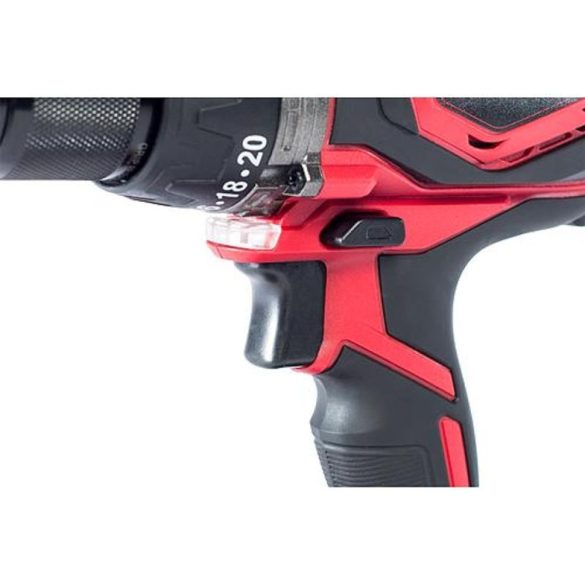 Akkumulátoros fúró-csavarozó, Worcraft CHD-S20Li ShareSYS, piros/fekete, 50 Nm, 0-1650 fordulat/perc, 20V Li-Ion, akkumulátor és töltő nélkül
