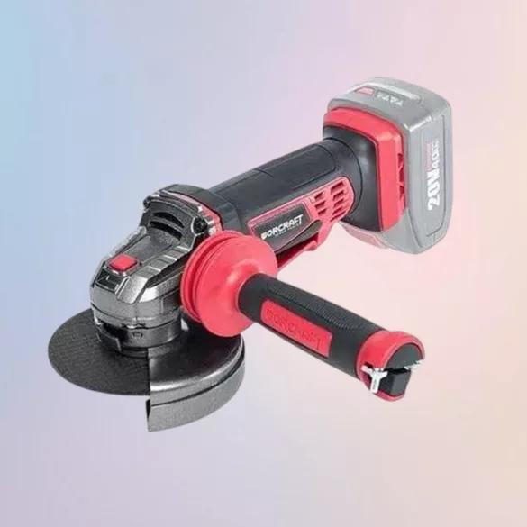 Akkumulátoros sarokcsiszoló, Worcraft CAG-S20Li, piros/fekete, 115 mm, 20 V Li-Ion, 10 000 fordulat/perc, gyorskioldó, akkumulátor és töltő nélkül